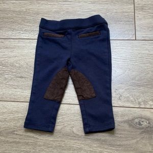 Janie and Jack The Riding Pant- 6 - 12 months navy and brown